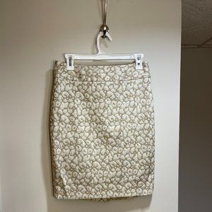 THE LIMITED | TAN/CREAM LEOPARD PENCIL SKIRT | SIZE 2